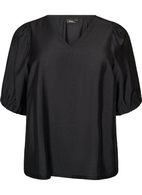 Zizzi Stina Blouse in Black 