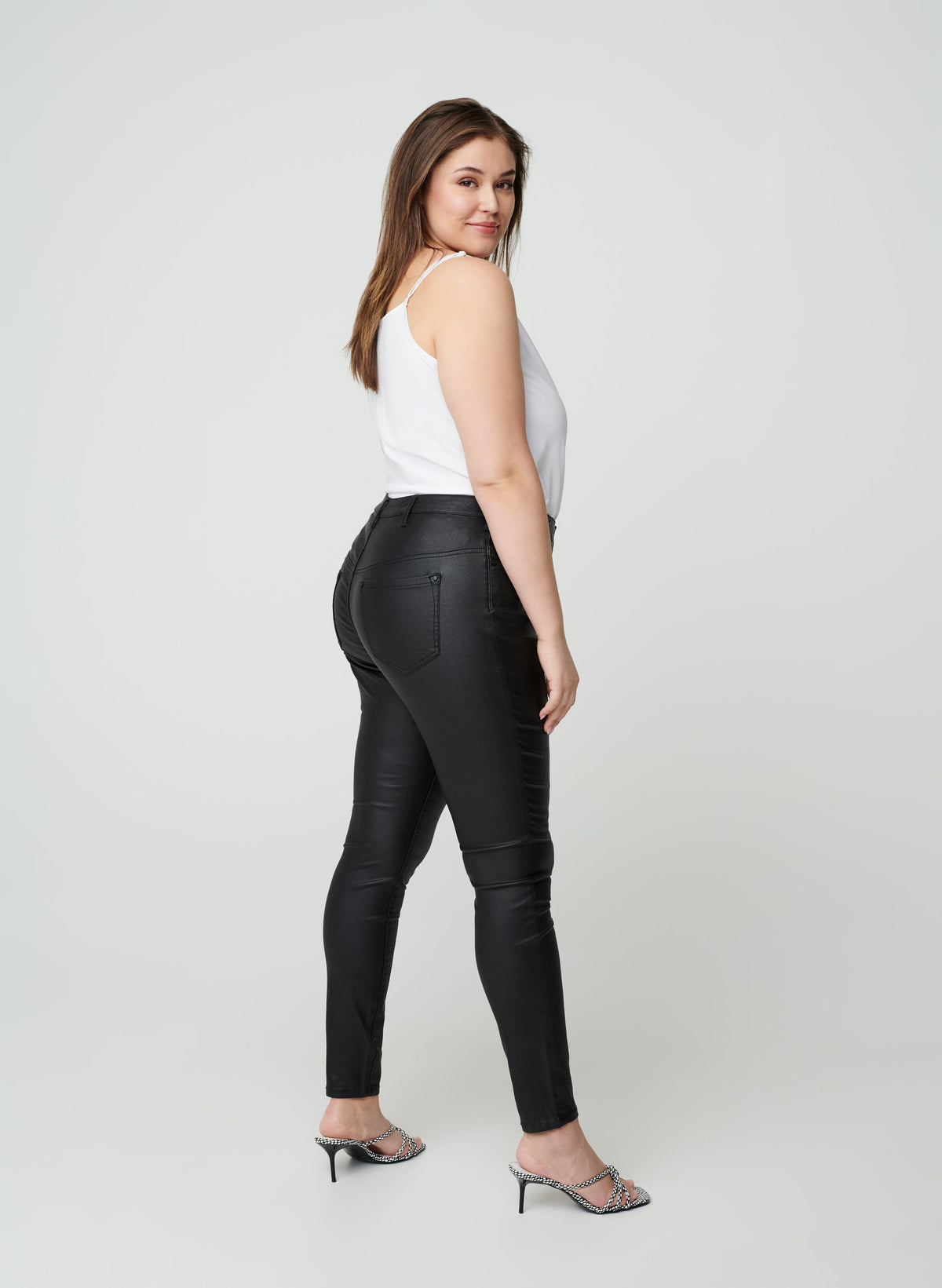 Zizzi Strap Top in White