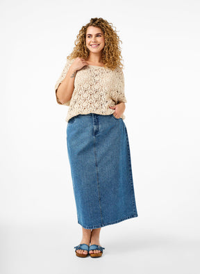 Zizzi Summer Top in Beige