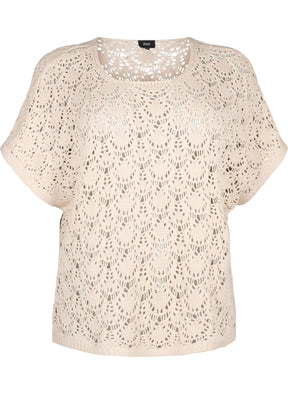 Zizzi Summer Top in Beige