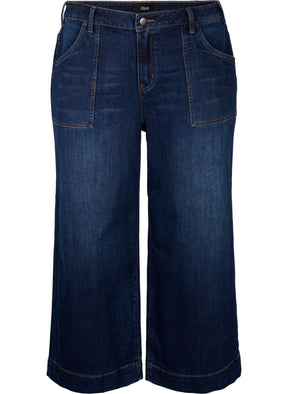 Zizzi Sunia Wide Leg Cropped Jeans