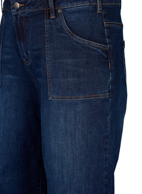Zizzi Sunia Wide Leg Cropped Jeans