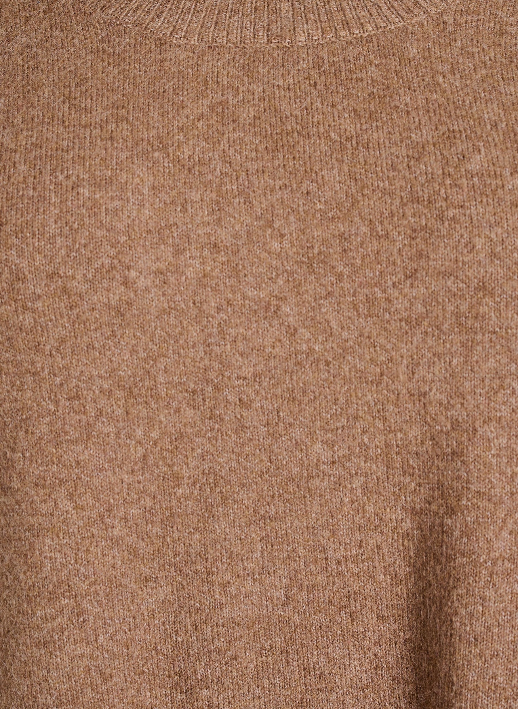 Zizzi Sunny Side Button Jumper in Taupe
