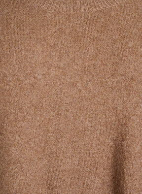 Zizzi Sunny Side Button Jumper in Taupe