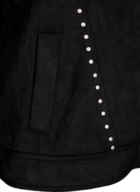 Zizzi Sussie Biker Jacket in Black