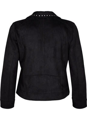 Zizzi Sussie Biker Jacket in Black