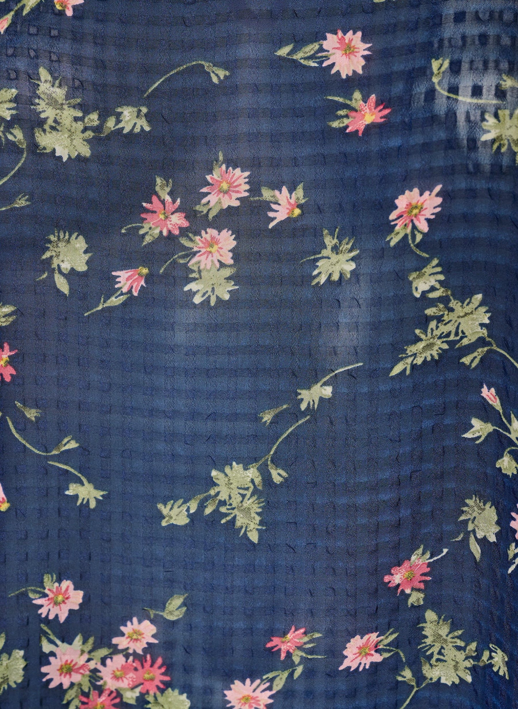 Zizzi Taru Blouse in Navy Blue Flower 
