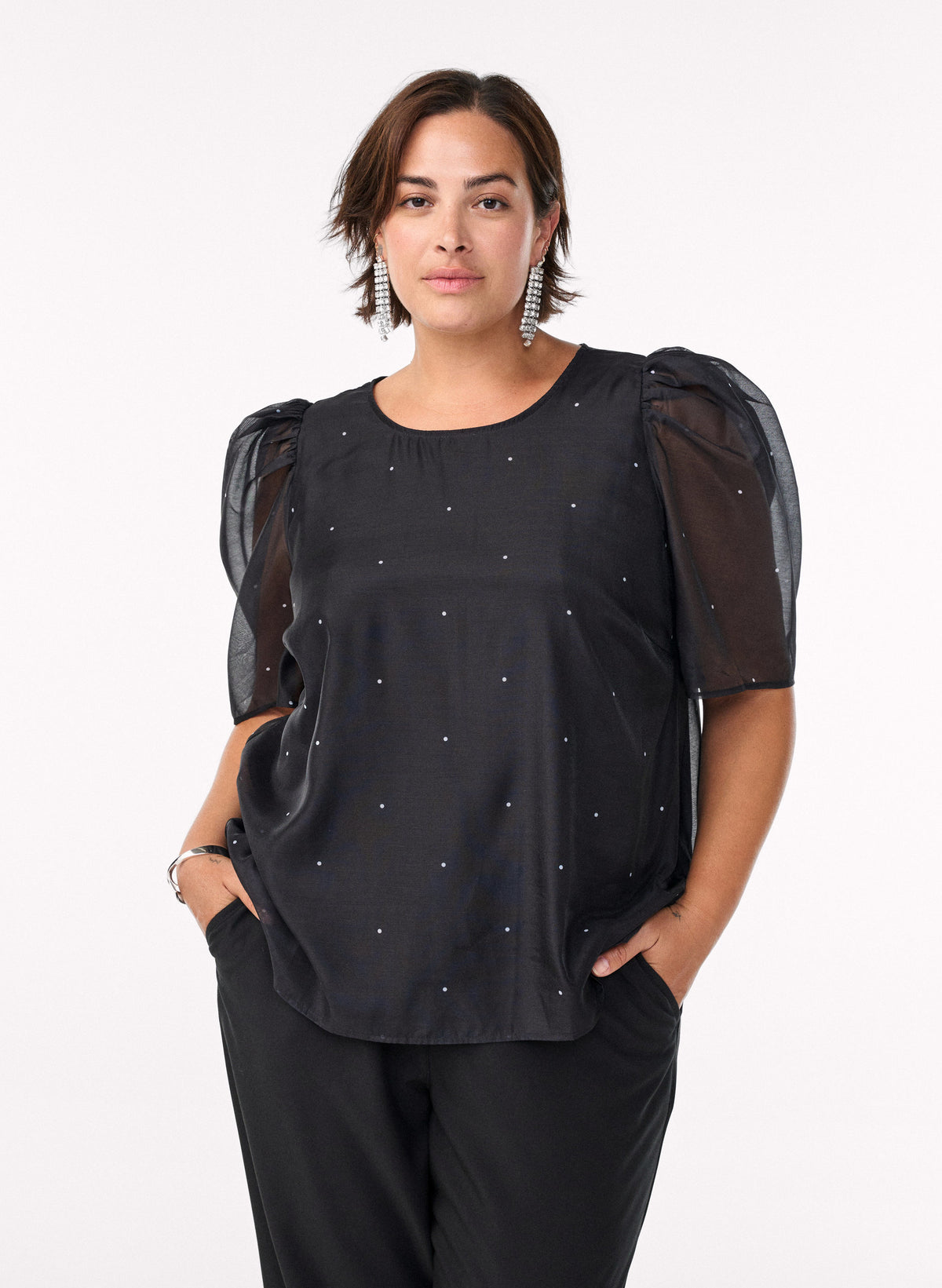 Zizzi Tilde Blouse in Black