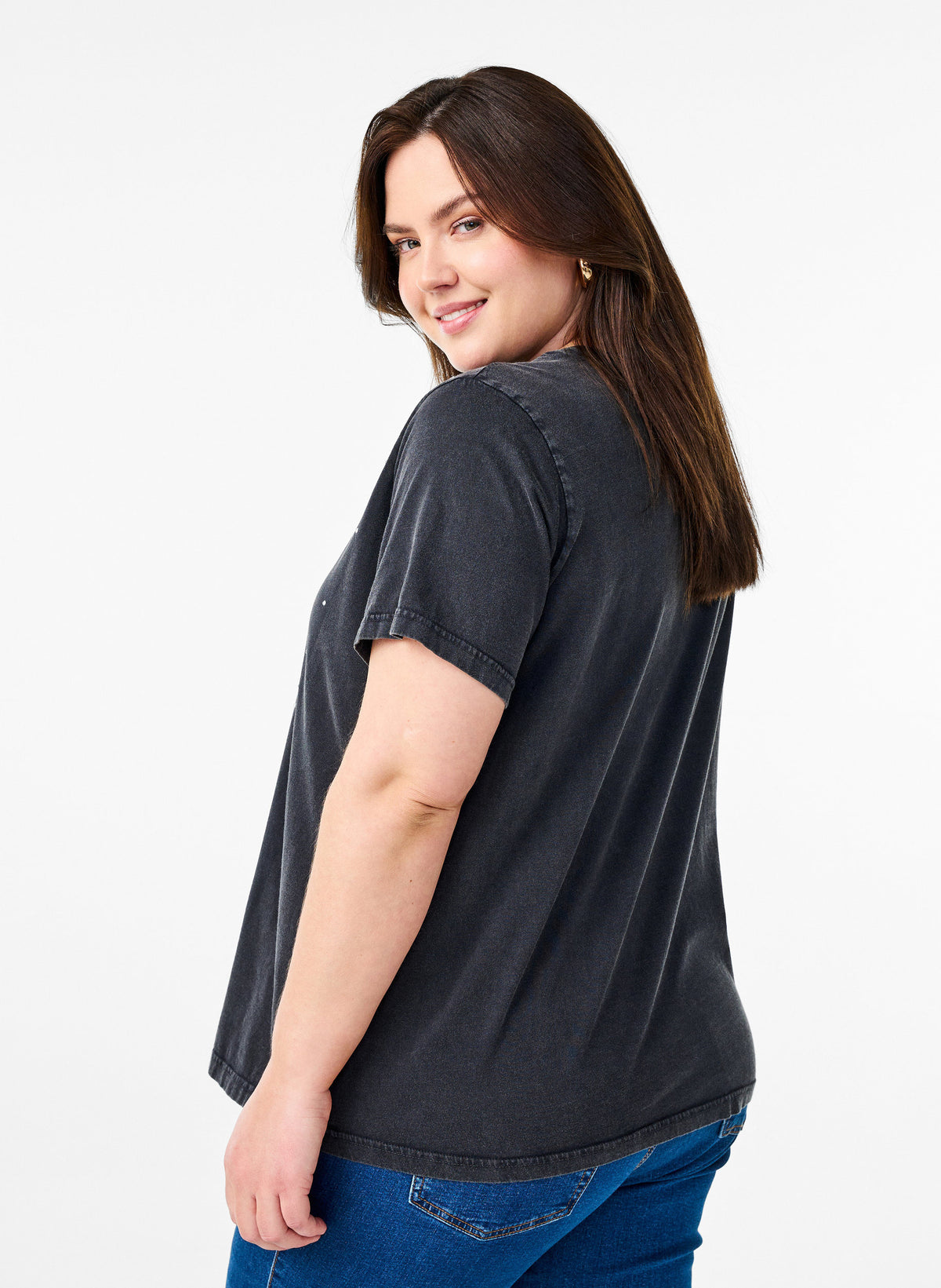 Zizzi Vave T-Shirt in Black