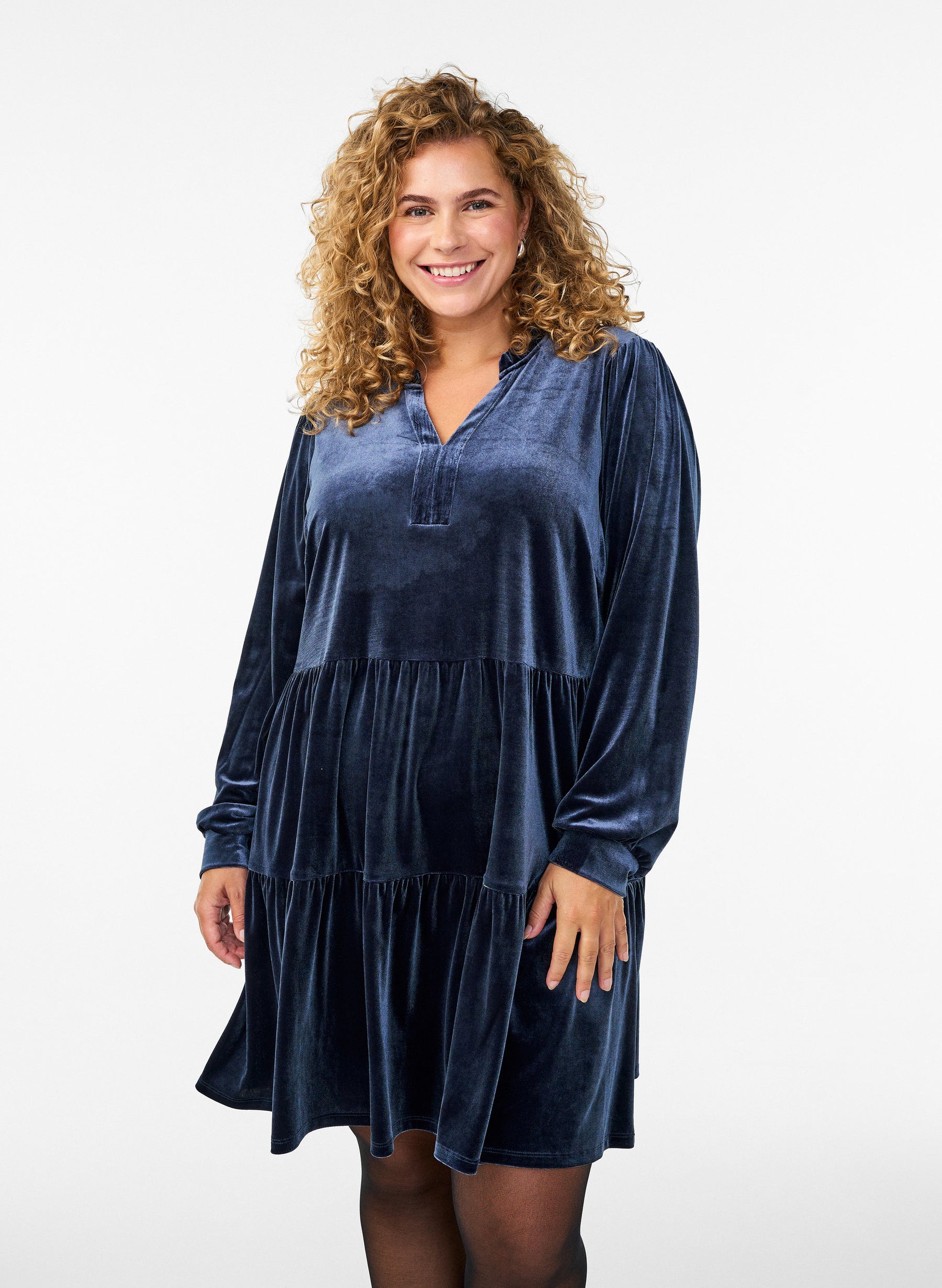 Zizzi Victoria Dress in Night Sky 