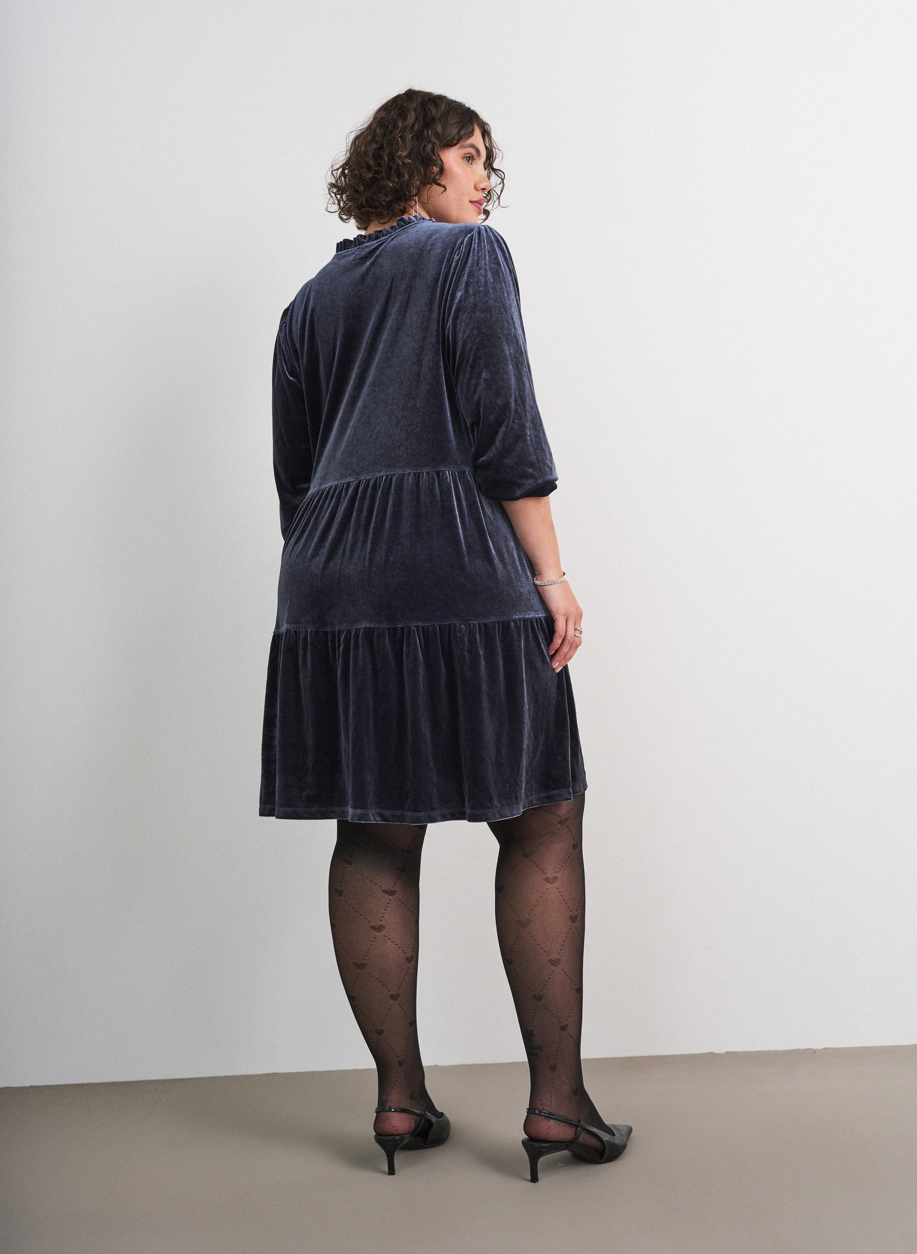 Zizzi Victoria Dress in Night Sky 