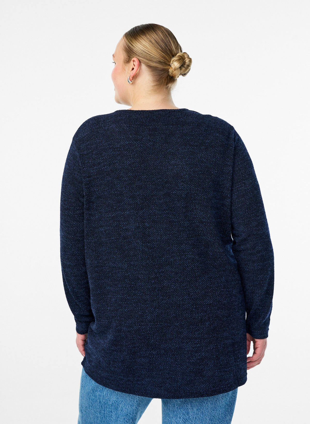 Zizzi Vig Top in Navy