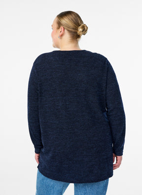 Zizzi Vig Top in Navy