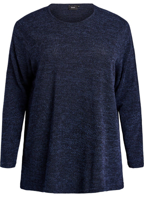 Zizzi Vig Top in Navy