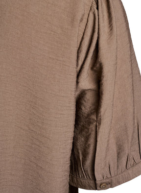 Zizzi Vilma Blouse in Brown