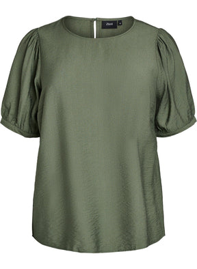 Zizzi Vilma Blouse in Green