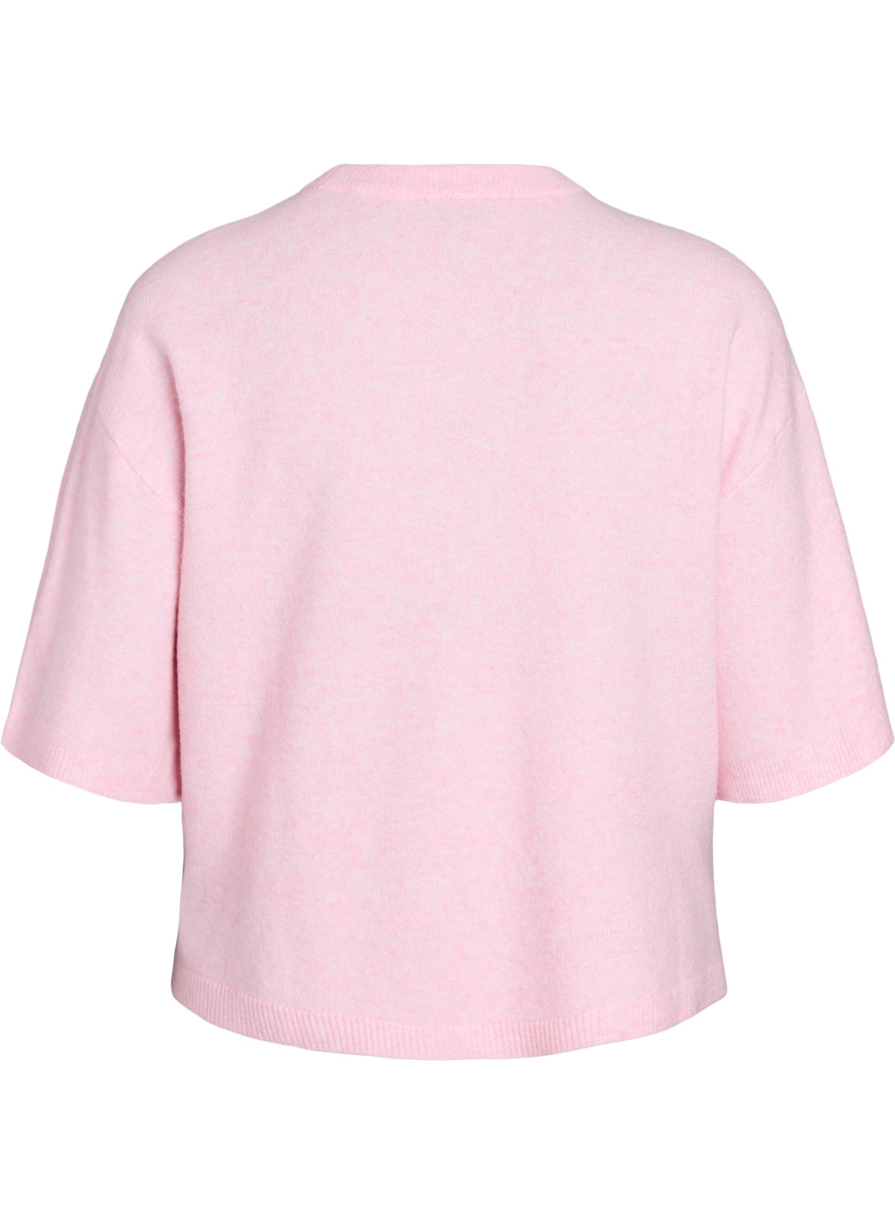 Zizzi Vista 1/2 Sleeve Jumper in Pink 
