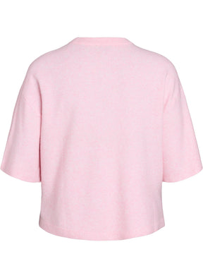 Zizzi Vista 1/2 Sleeve Jumper in Pink 