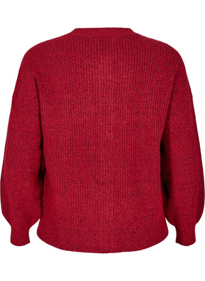 Zizzi Vista Cardigan in Red