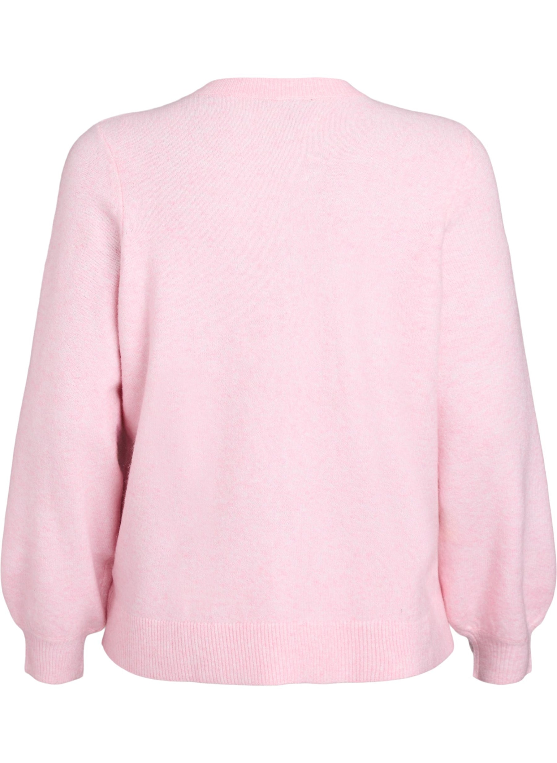 Zizzi Vista Gold Button Cardigan in Pink 