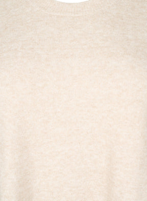Zizzi Vista Knit Vest in Beige