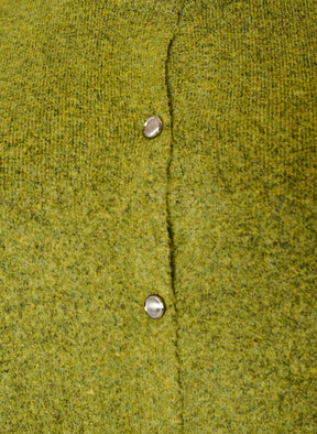 Zizzi Vista Short Sleeve Cardigan in Green 