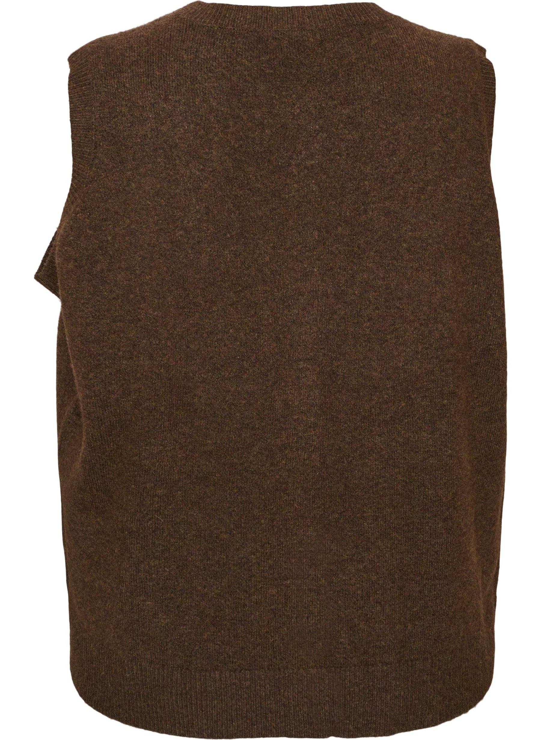Zizzi Vista Waistcoat in Chocolate Brown 