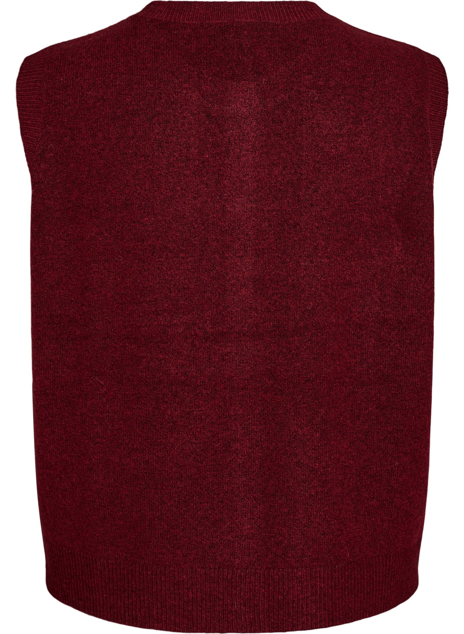 Zizzi Vista Waistcoat in Windsor Wine 