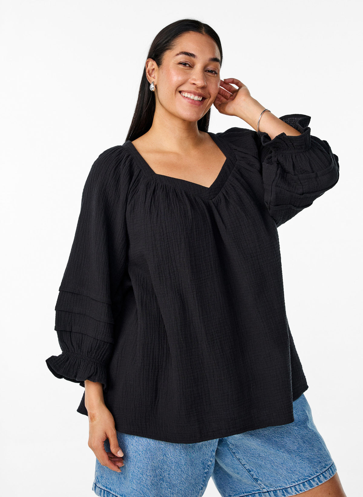 Zizzi Vivu Blouse in Black