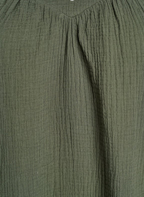 Zizzi Vivu Blouse in Khaki