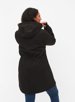 Zizzi Waterproof Coat in Black