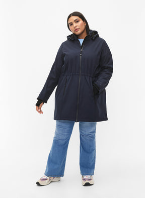 Zizzi Waterproof Coat in Navy