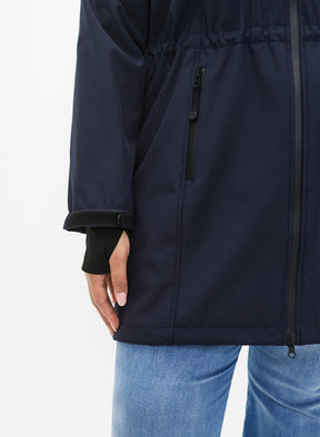 Zizzi Waterproof Coat in Navy
