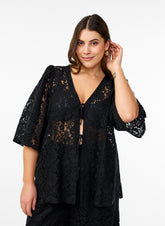Zizzi Welda Cardigan in Black