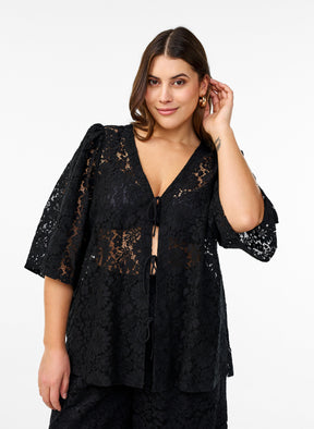 Zizzi Welda Cardigan in Black