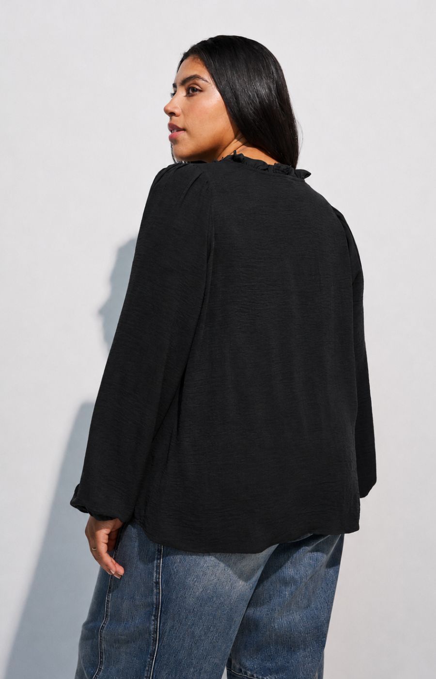 Zizzi Whitney Blouse in Black 