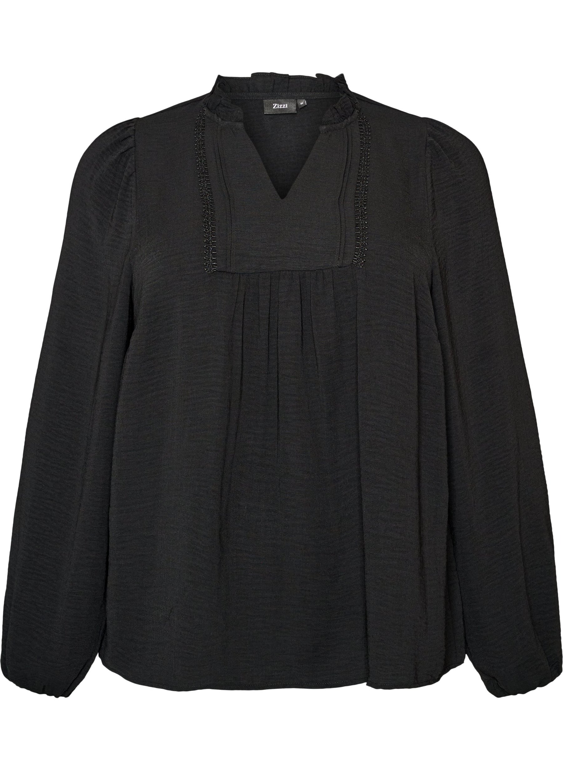 Zizzi Whitney Blouse in Black 