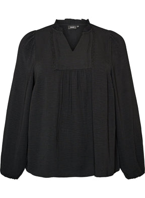 Zizzi Whitney Blouse in Black 