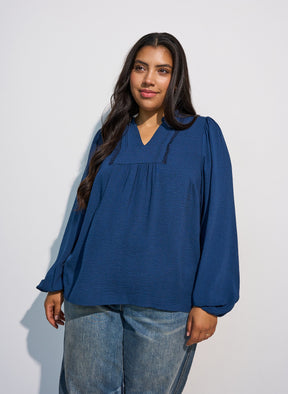 Zizzi Whitney Blouse in Insignia Blue 