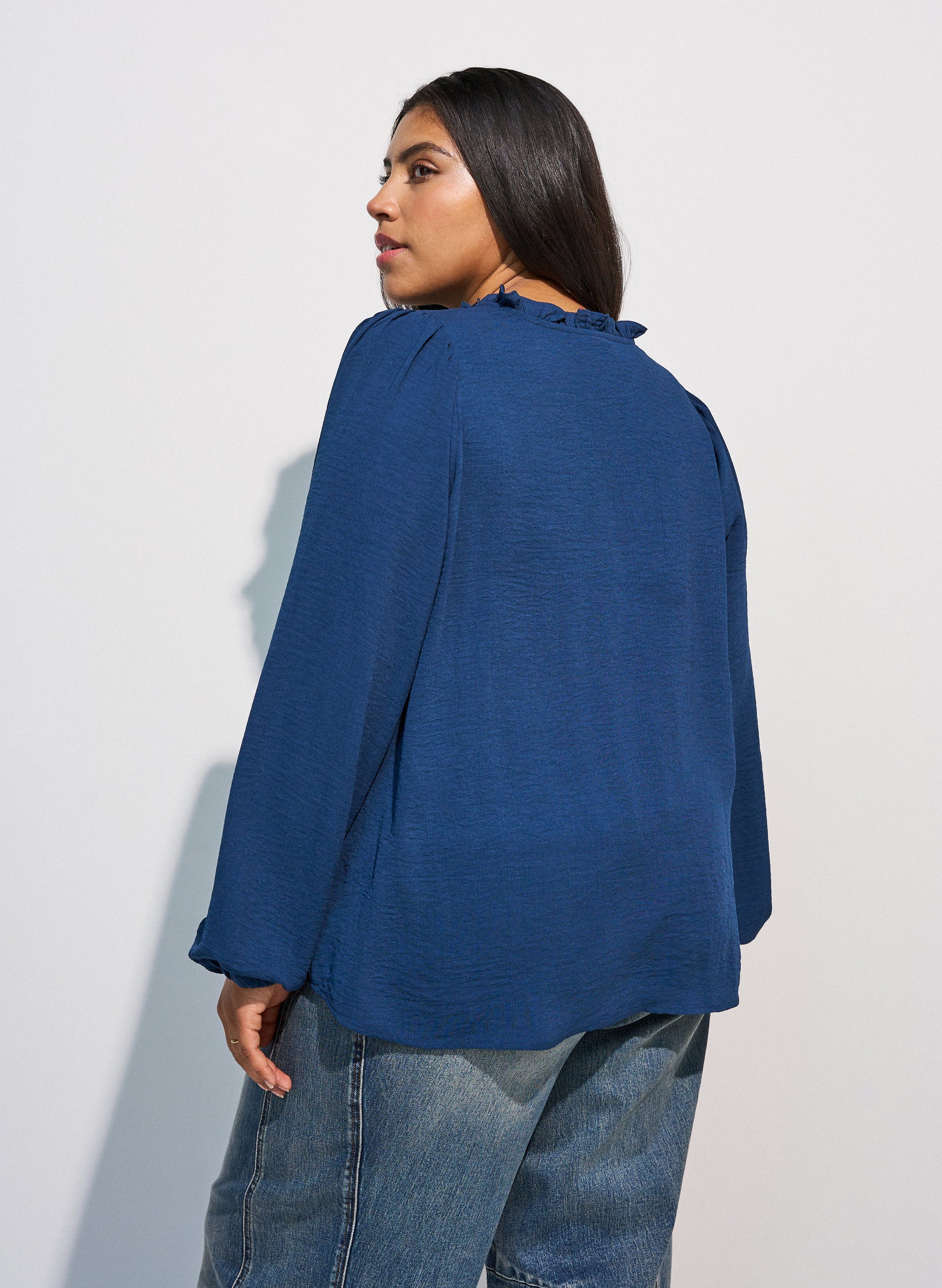 Zizzi Whitney Blouse in Insignia Blue 