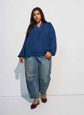 Zizzi Whitney Blouse in Insignia Blue 