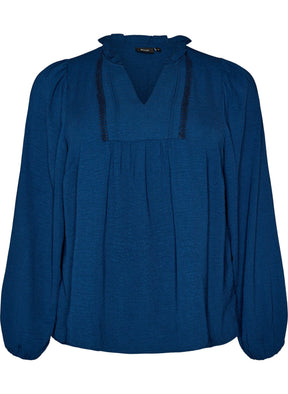 Zizzi Whitney Blouse in Insignia Blue 