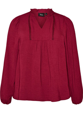 Zizzi Whitney Blouse in Rhododendron 