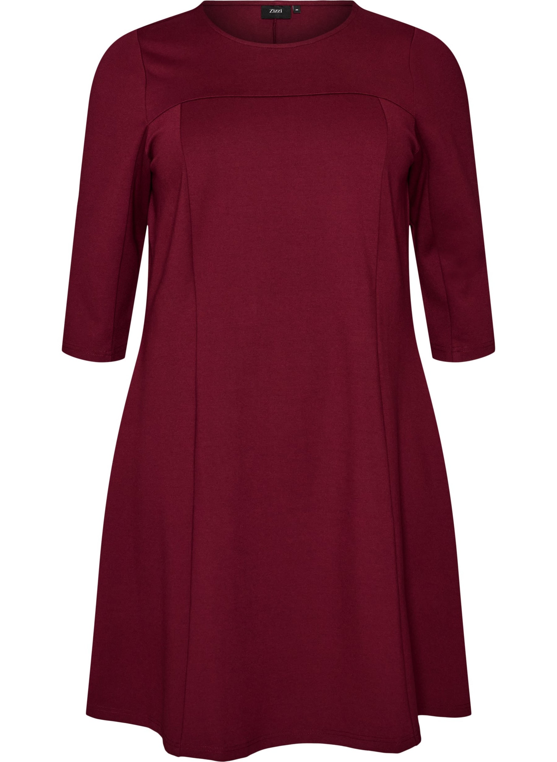 Zizzi Winola Dress in Wine 