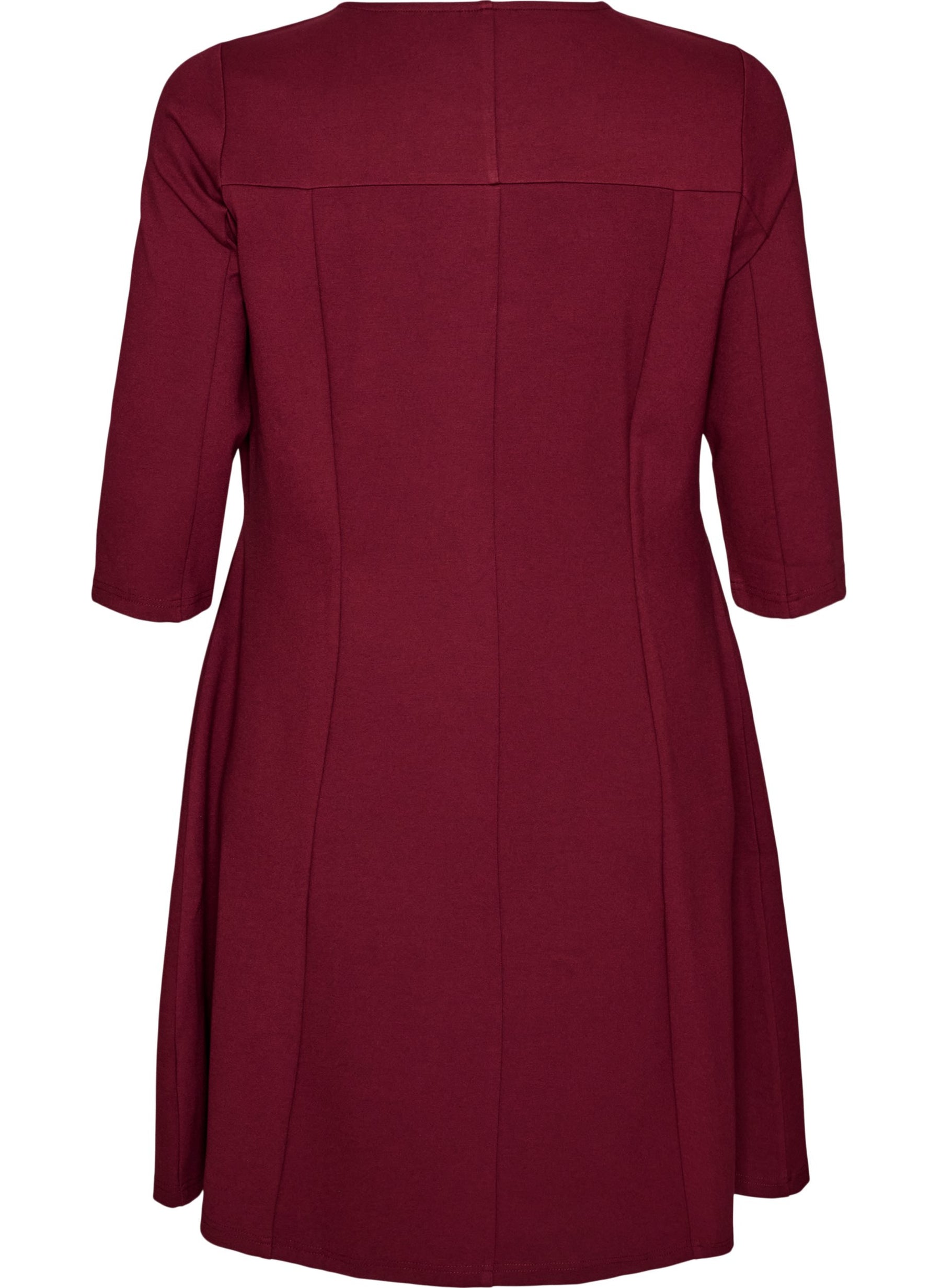 Zizzi Winola Dress in Wine 