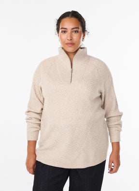 Zizzi Ziggi Jumper in Beige