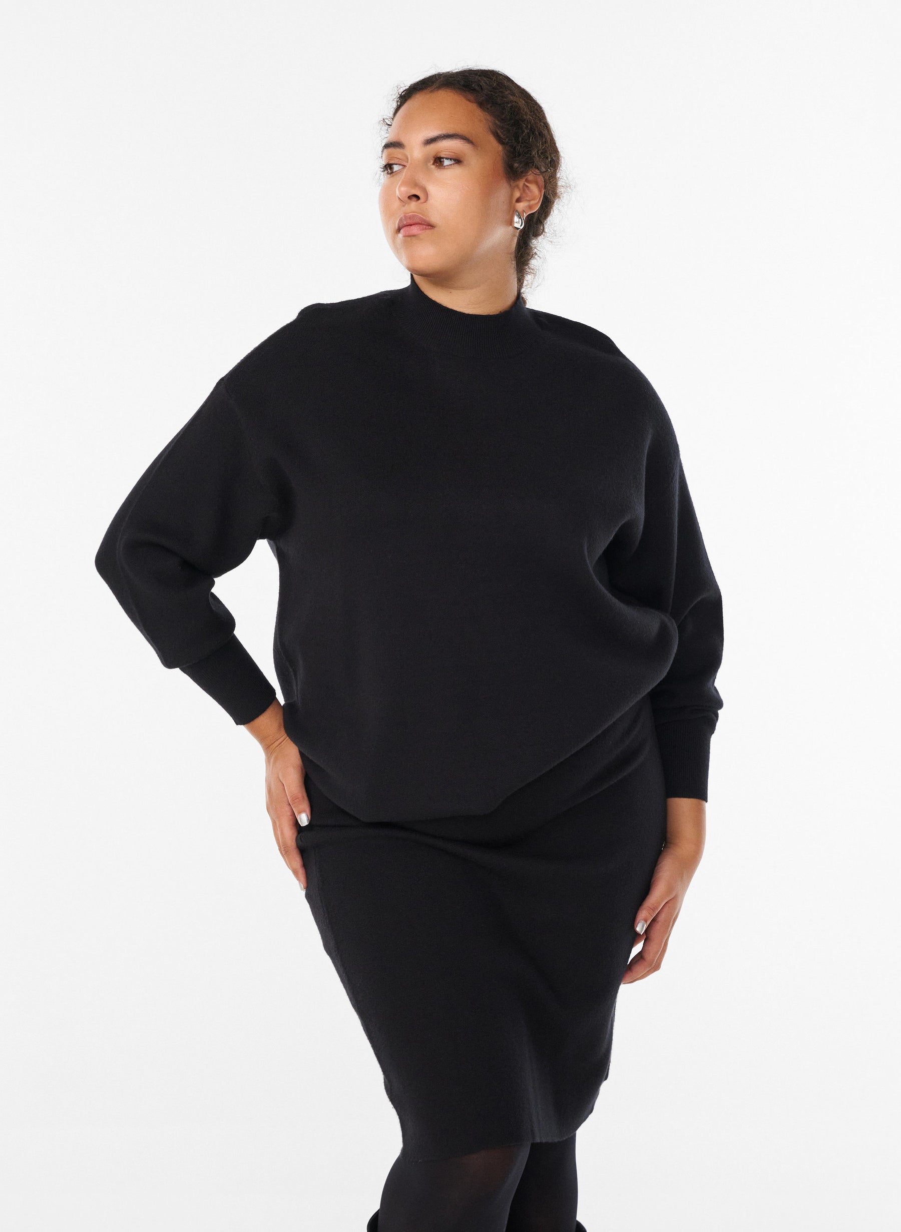 Zizzi Zoe Skirt in Black 