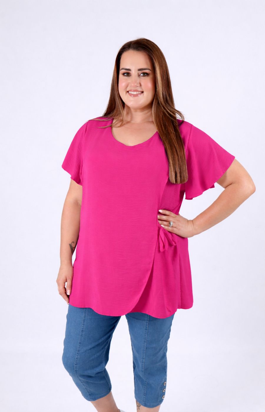 Zoe Blouse in Fuchsia 