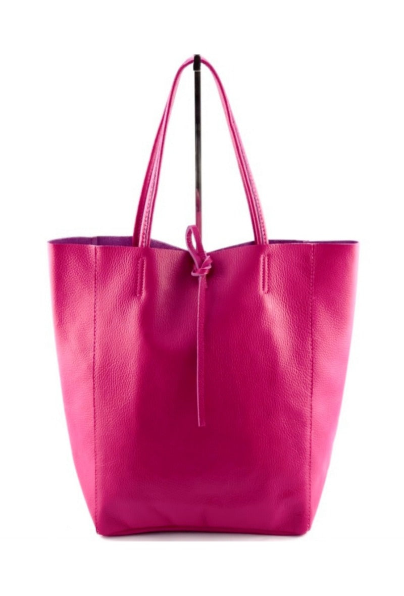 Liz Leather Tote Pink Bag