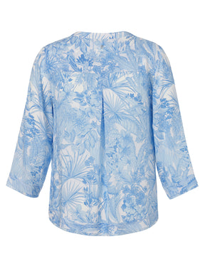 Frapp Floral Blouse in Blue